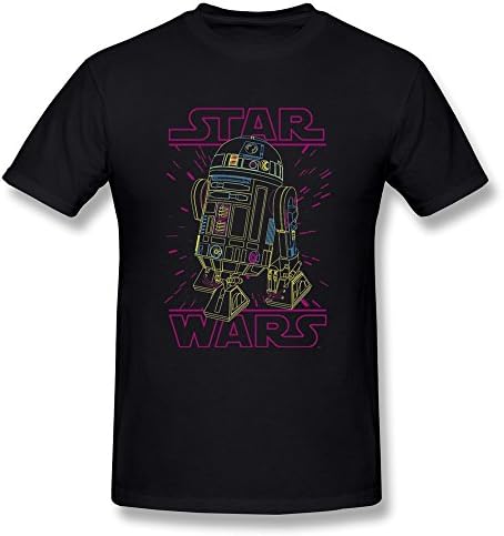 Jahei Custom Star Wars R2D2 Lines Men T Shirts Black M