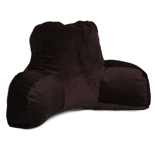 Majestic Home Goods Dark Brown Micro-velvet Reading Pillow