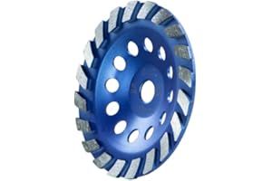 Zimpty Diamond Concrete Grinding Wheel 7 inch for Polishing and Cleaning Stone Concrete Surface, Cement, Marble, Rock, Granite, and Thinset Removing, Angle Grinder Segment Wheels Cup 180 * 22.2MM