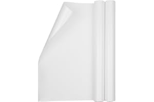 JAM Paper Gift Wrap - Glossy Wrapping Paper - 52.6 Sq Ft Total (17 in x 18 Ft Each) - Glossy White - 2 Rolls/Pack
