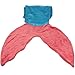 Mermaid Tail Blanket w/ Zipper - Soft Plush Comfortable Warm & Lightweight Blanket for Kids and Adults by Silver Lilly (Blue/Coral, Youth)