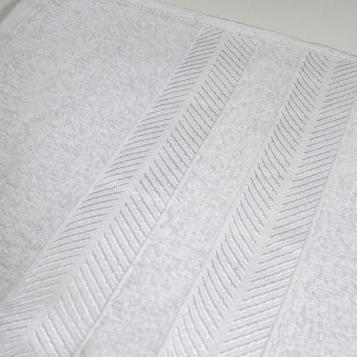 Kit 10 Toalhas Banho para Hotel 100% Algodão Caricinha - Branca