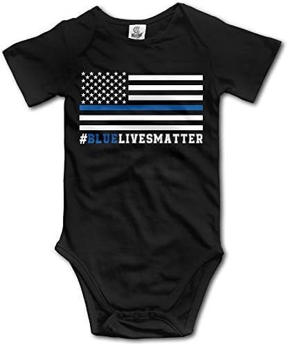 Sokie Baby's Bodysuit Romper Jumpsuit Baby Clothes Outfits Blue Lives Matter Black