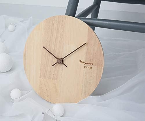 MTime Nordic Minimalism Wooden Wall Clock, 12" Modern Simple Quartz Clock Silent Non Ticking For Bedroom Kitchen-round