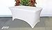 GFCC Stretch Spandex Table Cover White for 4 Ft Rectangular Table Fitted Tablecloth Linen Tablecloth Wedding Party Birthday Decor