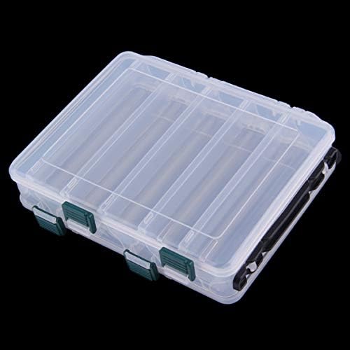 Noradtjcca Transparent Plastic Portable Size Double Layer Fishing Lures Tackle Hooks Baits Case Storage Box Fishing Accessories