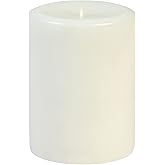 6 Inch White Pillar Candles - Set of 4