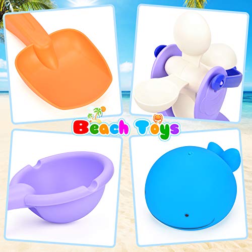Victostar 20PCS Beach Sand Toys Set Sand Water Wheel,Bucket, Shovels, Rakes, Watering Can, Beach Molds, Sand Toys for Kids, Sandbox Toys for Outdoor Indoor