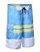 Nonwe Men's Quick Dry Swim Trunks Colorful Stripe Beach Shorts with Mesh Lining