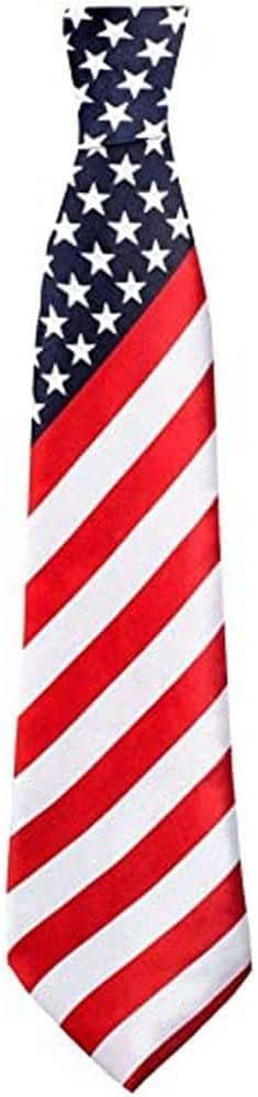 Boland USA Flag Tie – Patriotic American Necktie with Stars and Stripes – Costume Accessory for 4th of July, Independence Day, Fancy Dress & Events – 70 cm Polyester – Red White Blue Design