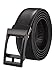 Alice & Elmer Men's Ratchet Dress Genuine Leather Belts With Matte Black Automatic Buckle