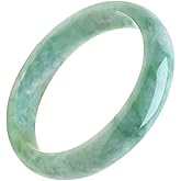 Zimlove Natural Jade Bangle Bracelet for Women Classcial Retro Chinese Style Hand Jade Bracelets with Certificate and Gift Box