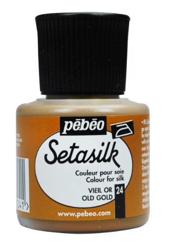 Pebeo Setasilk Silk Painting 45-Milliliter Bottle, Old Gold