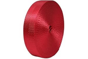 Devobunch 1 Inch Nylon Webbing Strap, Heavy Duty Nylon 10|25 Yard Webbing Roll, Durable Nylon Strapping for Indoor or Outdoor Gear, DIY Crafting, Repairing, 18 Vibrant Colors
