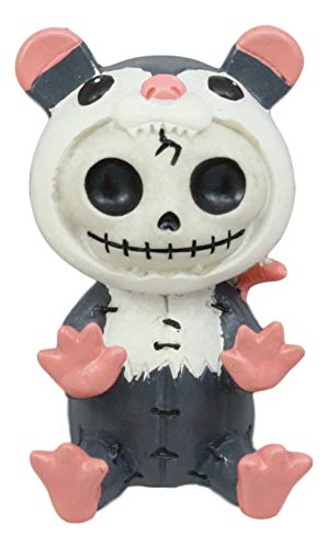 Ebros Furry Bones Awesome The Marsupial Possum Skeleton Figurine 2.75" H Furrybones Pink Feet Rat Mouse Mice Costume Hooded Skull Monster Collectible Sculpture Decorative