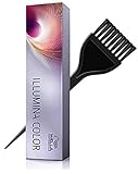Wella ILLUMINA Permanent Creme Haircolor Dye (with Sleek Tint Brush) Sheer Light Cream MicroLight Hair Color (9/60 Very Light Violet Natural Blonde)