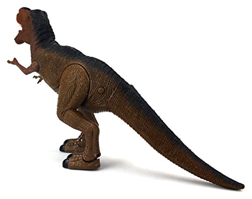 Dinosaur Planet T-Rex Battery Operated Remote Control Walking Toy Dinosaur Figure w/ Shaking Head, Walking Movement, Light Up Eyes and Sounds