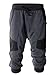 SoEnvy Men's Casual Harem Training Jogger Sport Short Baggy Pants (Large,Dark Gray)