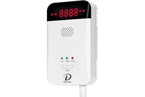 MODUN D Gas Detectors for Home Natural Gas, LPG|Natural Gas|Coal Gas Leak Detector Alarm, Methane Propane Detector Butane Combustible Gas Alarm for Kitchen Garage, Plug-in Sensor Gas Monitor with LED Display