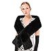 Dikoaina Women's Winter Fake Faux Fur Scarf Wrap Collar Shawl Shrug