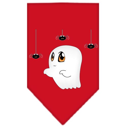 Mirage Pet Products Sammy The Ghost Screen Print Bandana, Small, Red