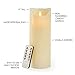 Gideon 9 Inch Flameless LED Candle - Real Wax & Real Flickering Candle Motion - with Multi-Function Remote (On/Off, Timer, Dimmer) - Vanilla Scented, Ivory