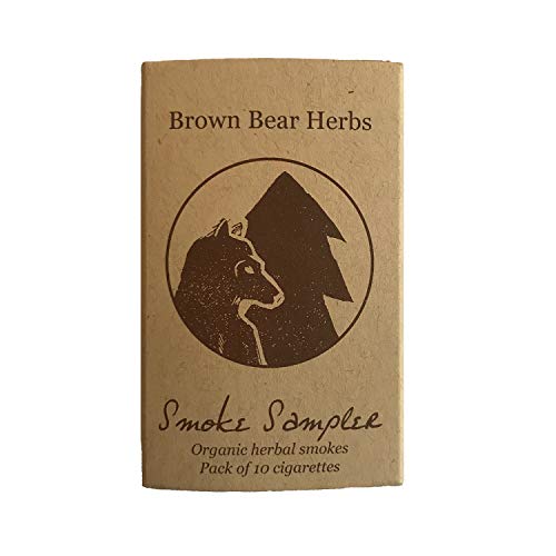 Brown Bear Herbs, Smoke Sampler, Classic Organic Herbal Cigarette Variety Pack, no Nicotine, no