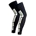 Anti Slip Full Length Compression Leg Sleeve Calf&Shin Splint Support Protect for Pain Relief &Recovery ,Single Black,L
