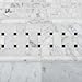 Bianco Carrara White Marble Honed Basketweave Mosaic Tile with Black Dots - 6