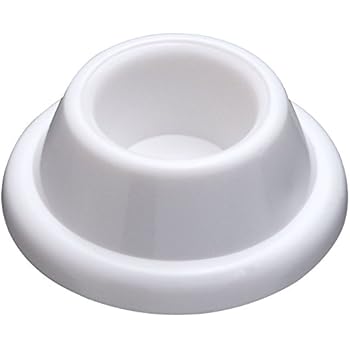 National Hardware N215-897 V237 Wall Door Stops in White, 2 pack
