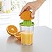 Spiralizer Vegetable Slicer: 2 in 1 Bundle Handheld Spiral Slicer + Manual Citrus Juicer: Orange Lemon Squeezer and Veggie Zucchini Spaghetti Pasta Noodle Maker; Vegetable Peeler and Cleaning Brush