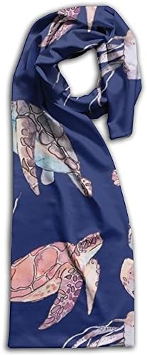 Sea Turtle Scarf Big Oblong Long Scarves Ethnic Checked Shawl For Tuxedo Travel For Women Or Men In Autumn