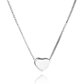 SLUYNZ Genuine 925 Sterling Silver Tiny Love Heart Pendant Necklace for Women Simple Sweet Heart Choker Necklace