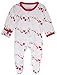 L'ovedbaby Unisex-Baby Organic Cotton Footed Overall (3-6 Months, Red Hearts)