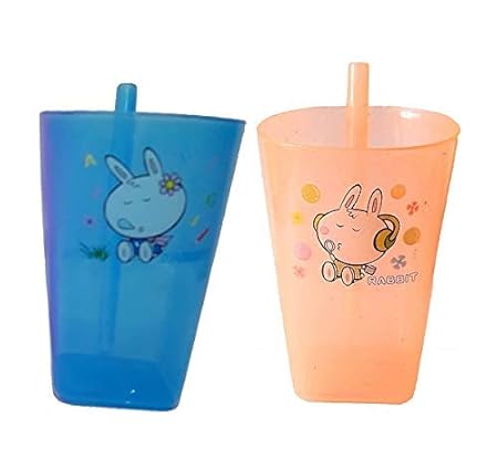 Aatira Sippers with Straw for Kids Birthday Return Gifts for Kid Accessories Baby Sippers for Infants for Girls and Boys Blue and Peach