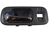 PT Auto Warehouse HO-2601MF-FL - Inside Interior Door Handle, Dark Gray/Chrome Lever - Driver Side Front