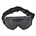 FMA Tactical SI-Ballistic Anti-fog Anti-dust Safety Goggles Glasses Eyewear with Fan and 1 Interchangeable Lens for Outdoor Airsoft Paintball Hunting Motorcycling Black