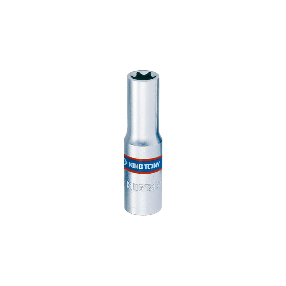 KING TONY 327518M Socket Long Torx 3/8" E18 for DIYers & Professionals, Ideal for Repair and Installation tasks