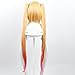 Miss Kobayashi's Dragon Maid Tohru Cosplay Wig Bunches Gradient Color Orange Hair