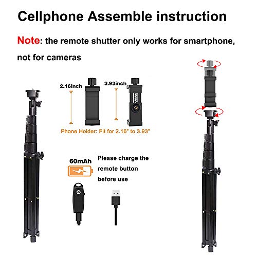 image for lifelimit Selfie Stick Tripod 54 Inch Wireless Remote Portable Extenda