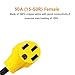Epicord RV-Cord Y Adapter Cord (2) 30 Amp Male to 50 Amp RV Accessories Female Connector