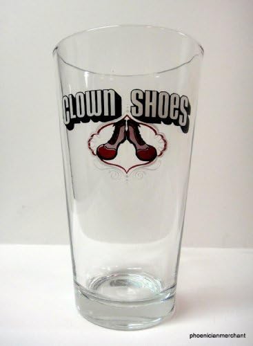 Clown Shoes Brewery Ipswich Massachusetts American Conical Pint Beer Glass