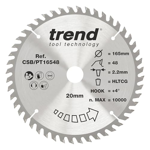Trend CRAFTPRO Panel Trimming Plunge Saw Blade 165mm 48T 20mm