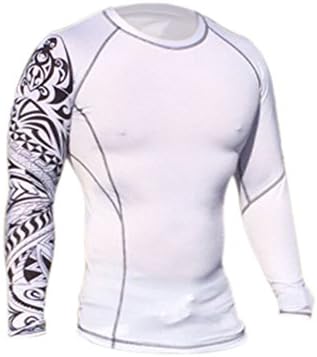 Surf Team Six Rash Guard Top – UV Protection – SPF30 – Fitted – Long Sleeves – Round Neck – White – 3