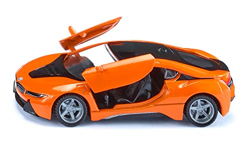 siku 2348, BMW i8 LCI, Orange/Schwarz, Metall/Kunststoff, 1:50, Öffenbare Türen, Abnehmbare Reifen