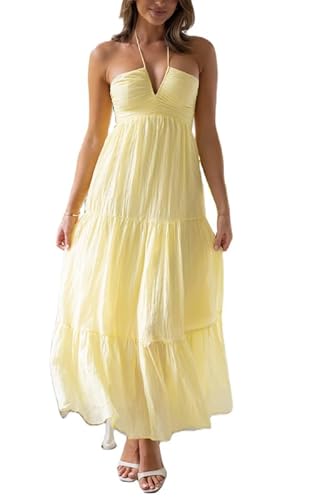 ROAONOCOMO Women Y2K Spaghetti Strap Maxi Dress Ruffle Flowy Long Cami Dress Cut Out Ruched Tiered Slip Dress Beach Wear in Kenya | Whizz Formal ROAONOCOMO Women Y2K Spaghetti Strap Maxi Dress Ruffle Flowy Long Cami Dress Cut Out Ruched Tiered Slip Dress Beach Wear in Kenya | Whizz Formal