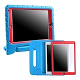 HDE Case for iPad Mini 1 2 3 Kids Shockproof Bumper Hard Cover Handle Stand with Built in Screen Protector for Apple iPad Mini 1st 2nd 3rd Generation (Blue Red)