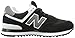 New Balance Men's ML574 Classic Sneaker,Black/White,10.5 D US