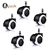 Office Chair Caster Wheel, ZOTO Heavy Duty Premium Replacement Caster Wheels for Protecting Hardwood Floors, Set of 5, Standard Stem Size