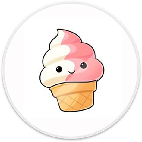 Super Cute Expanding Stand Pop Phone Grip Mount Holder Sockets for iPhone 8, iPhone X, Note 8, Smartphones and Tablets - Ice Cream Cone White